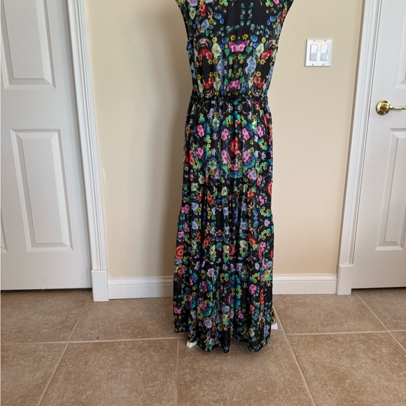 Johnny Was Silk Floral Maxi Dress - Picture 3 of 6